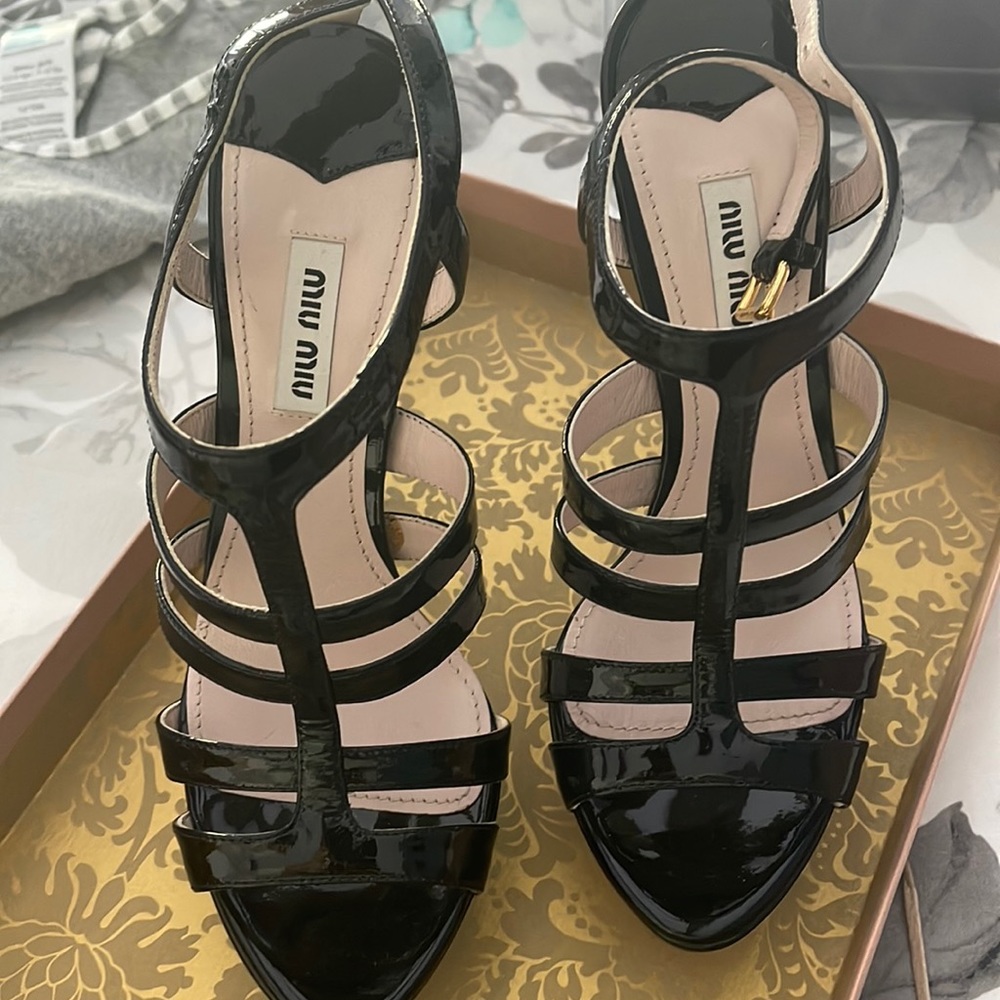 Authentic Miu Miu strappy sandels
